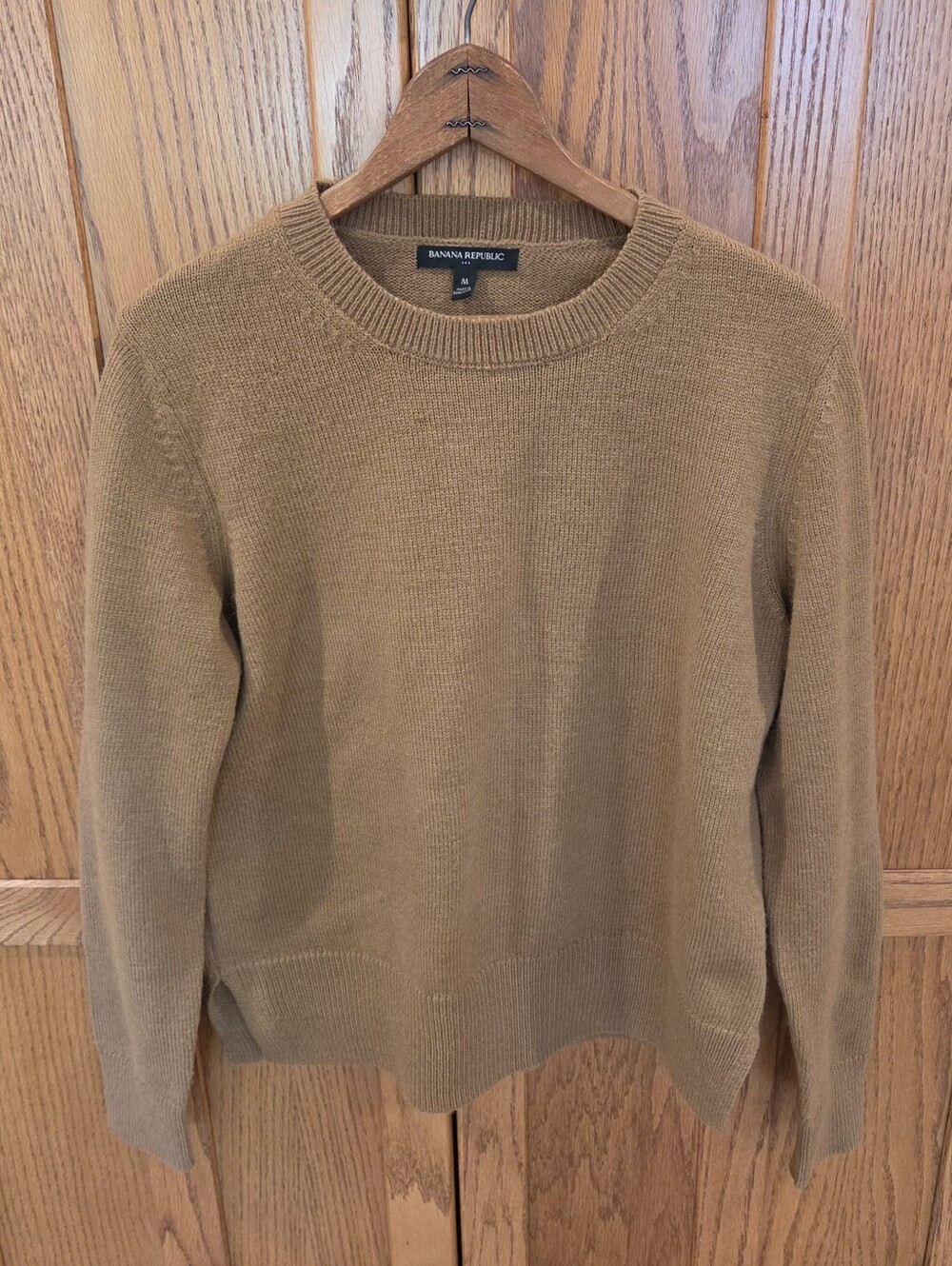Banana Republic Camel Brown Crewneck Knit Sweater M